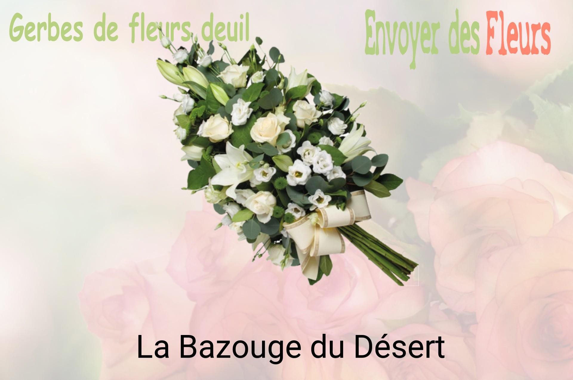 Gerbe de fleurs de deuil livrée à La Bazouge-du-Désert